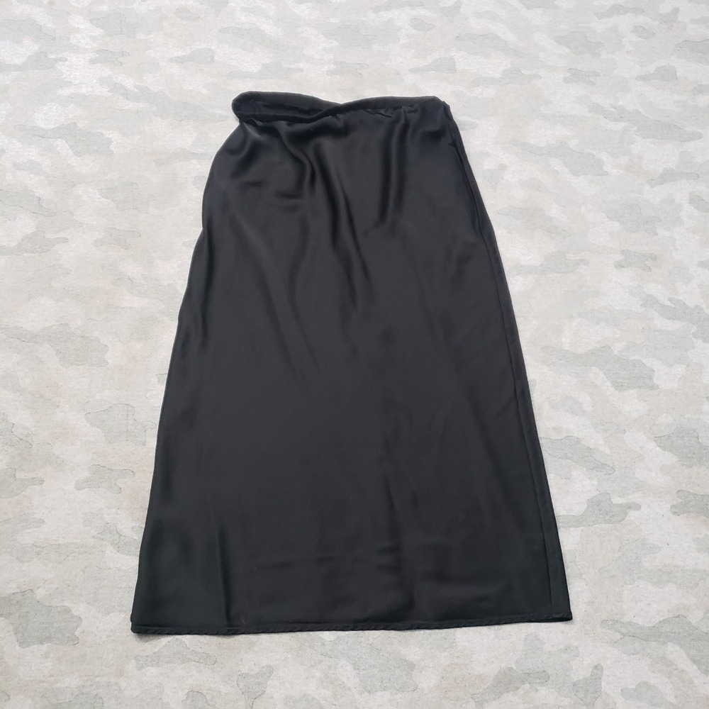 J.Crew Midi Skirt Women XS Petite Black Pull On Office Career Business